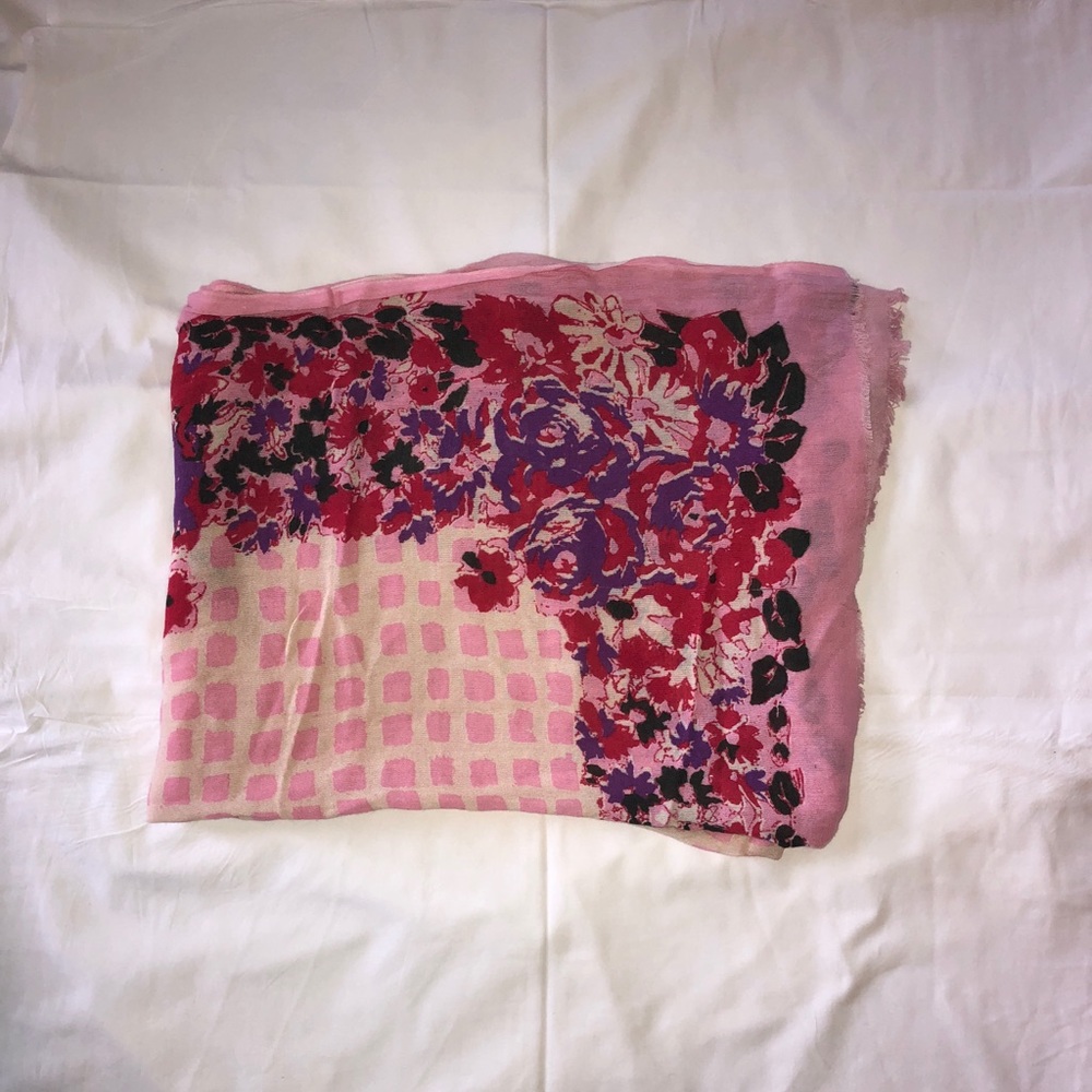 Lucky Brand Pink Floral Scarf
